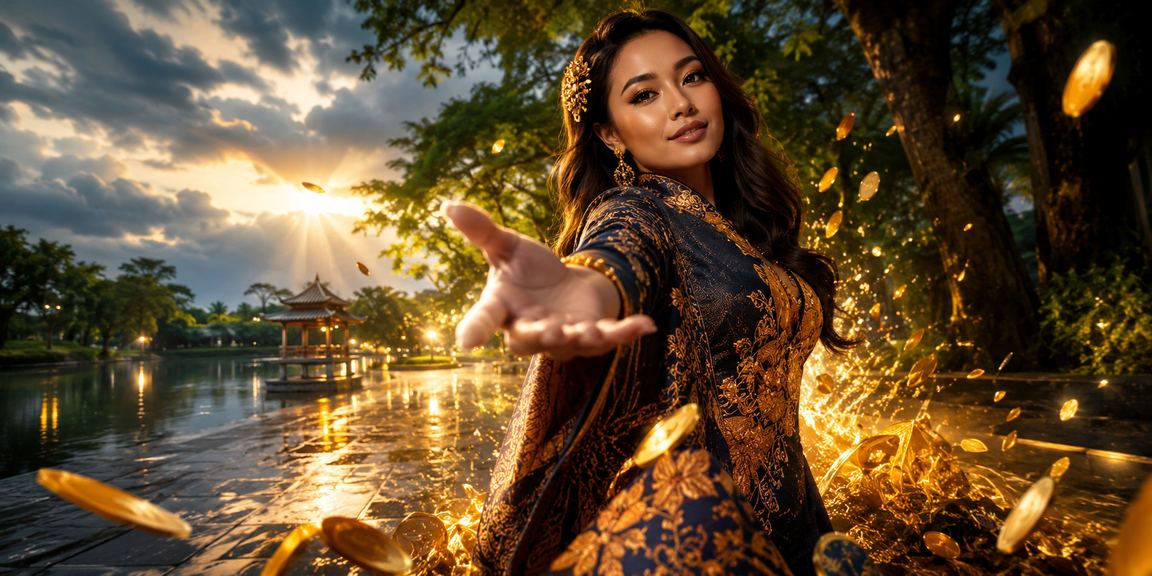 Suasana hiburan kasino dan pertaruhan sukan Malaysia dalam persekitaran moden berkonsep batik
